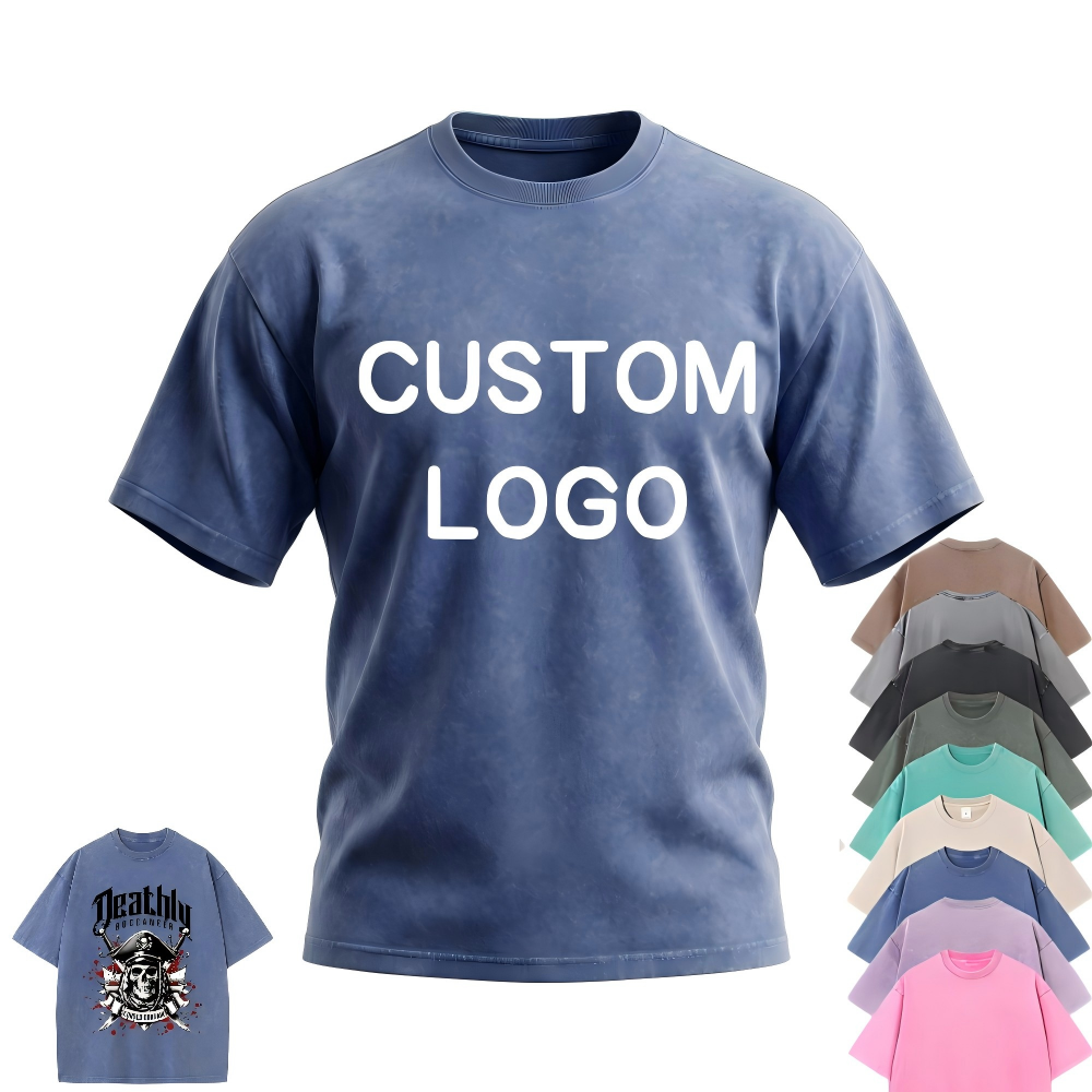 230gsm pure cotton loose-fitting crew neck pullover heavyweigh t-shirt