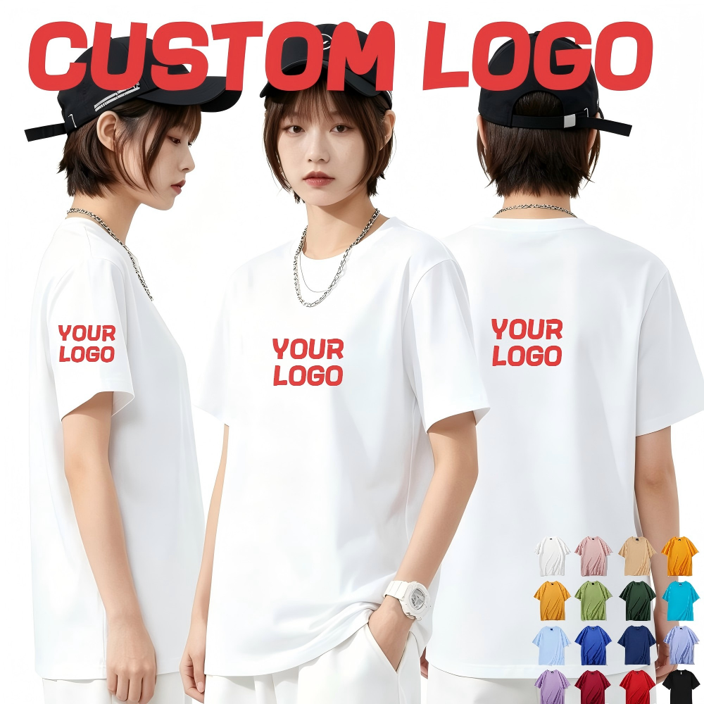 210gsm pure cotton crew neck T-shirt