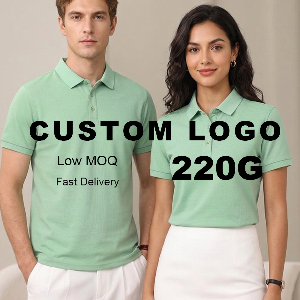 Custom-made pure cotton summer short-sleeved work shirts, T-shirts, work clothes, company advertising shirts, custom-made logo-printed.