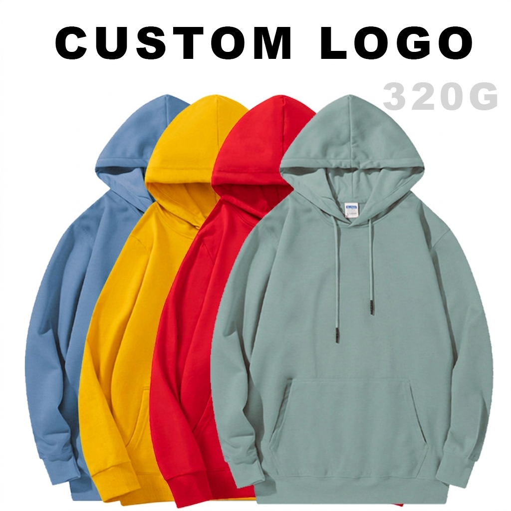 Autumn terry cloth pullover sweatshirt with logo, long-sleeved work uniform, class uniform, embroidered trendy brand casual versatile