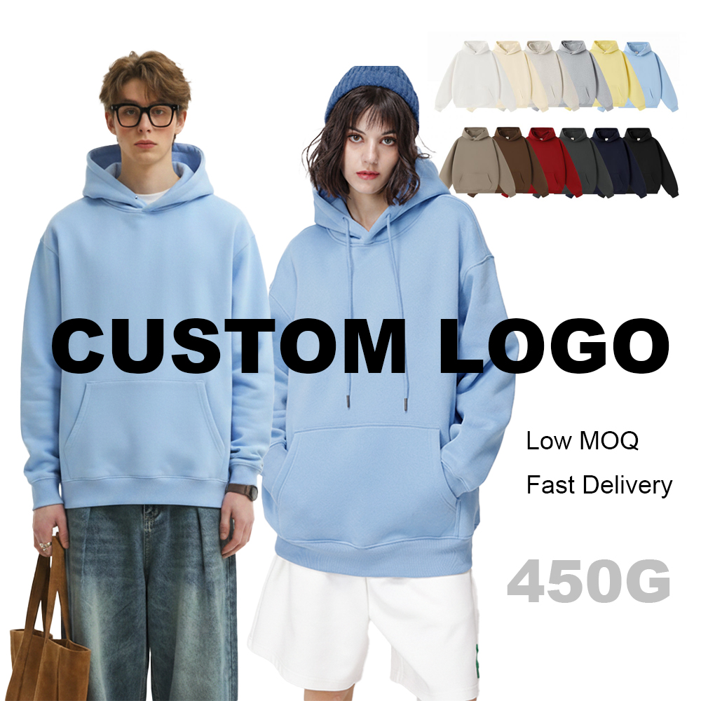 D29# 450g Lightweight Fleece Terry Cloth Oversized Hooded Sweatshirt