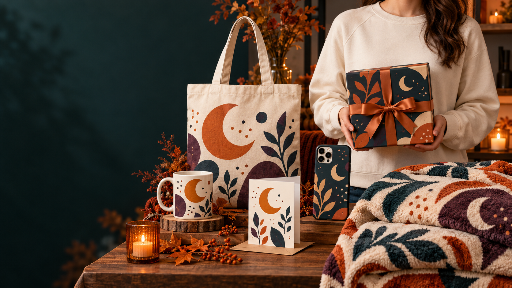 Seasonal POD gifts and customizable product combinations