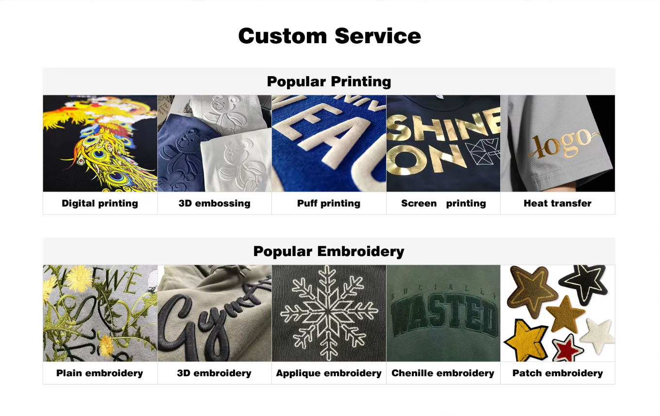 Embroidery examples